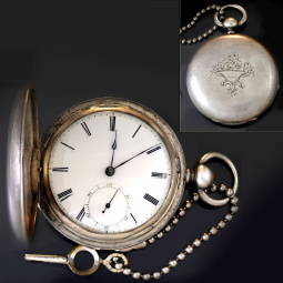 Civil War WM. Ellery Waltham Pocket Watch CA1863